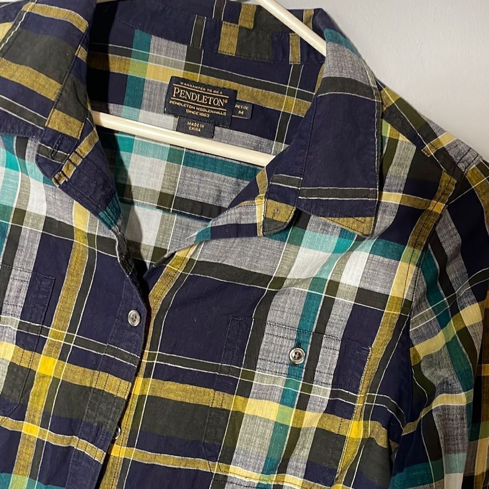 Pendleton Lodge Shirt Plaid Soft Flannel petite Medium